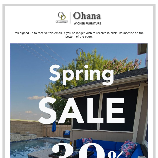 Spring into Savings - Outdoor Sale