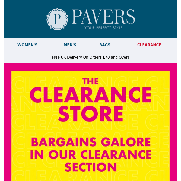 Clearance! Save up to 60% off RRP