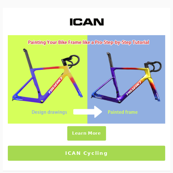 ICAN Cycling 🌈-Painting Your Carbon Bike Frame like a Pro-Step-by-Step Tutorial