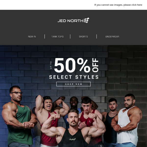 50% Off Select Tank Tops