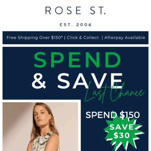 LAST CHANCE TO SPEND & SAVE! 🕛