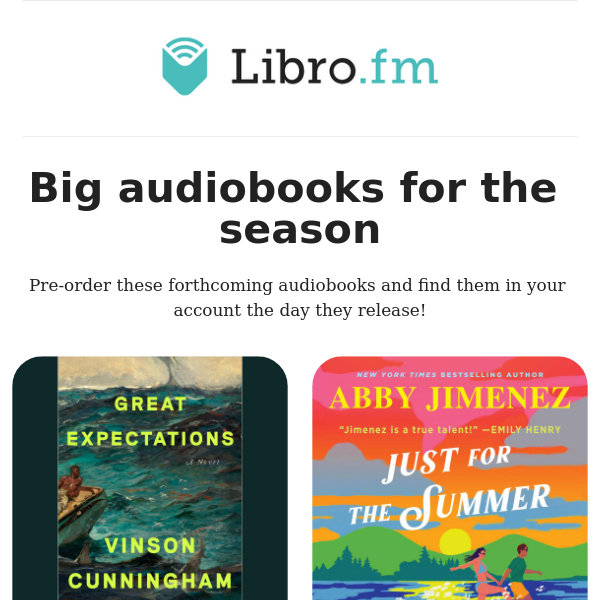 Big Audiobooks for the Season