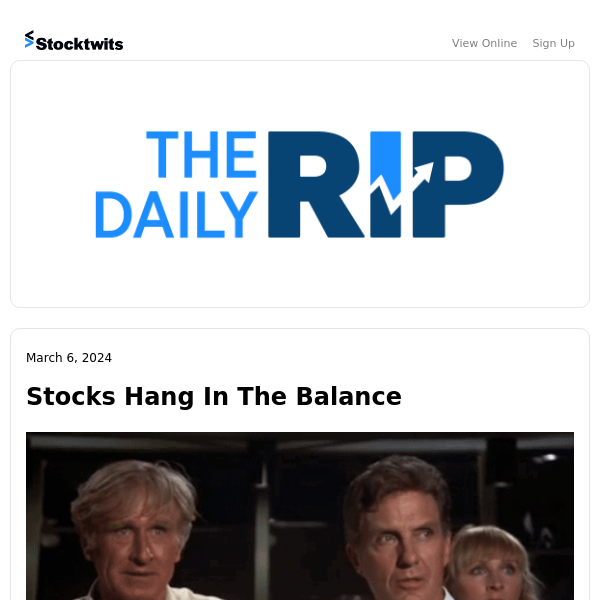 Stocks Hang In The Balance