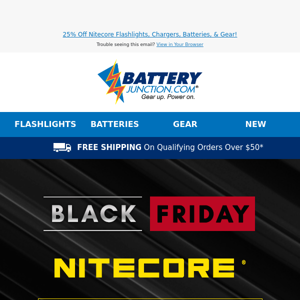 Black Friday Discounts on Nitecore are Here! - Battery Junction