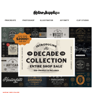 Don't miss out on this vintage font bundle