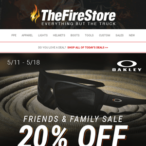 Save on Oakley, Streamlight, 5.11, and Game