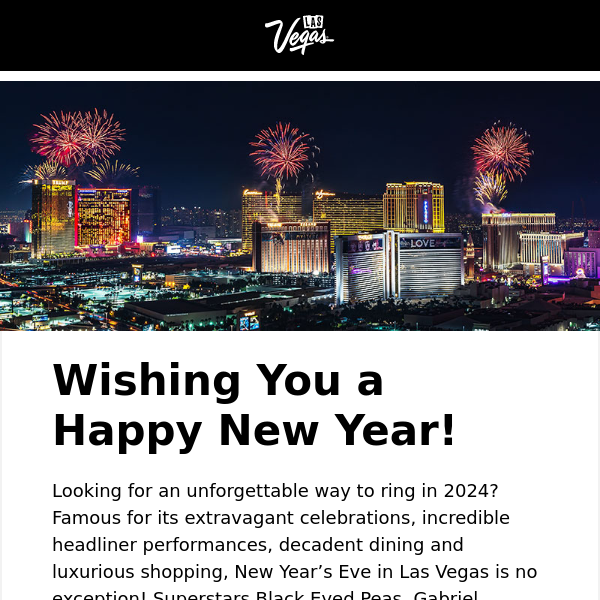 Celebrate New Year’s Eve in Las Vegas! 🎉