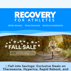 🍂 Fall into Savings: Exclusive Deals on Therasauna, Hyperice, Rapid Reboot, and More