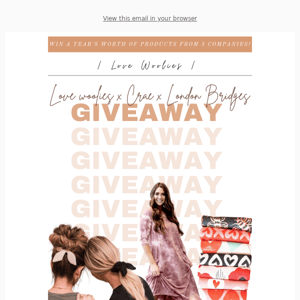 Win a YEAR'S worth of products!