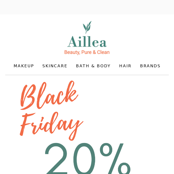 20% Off Black Friday Weekend!