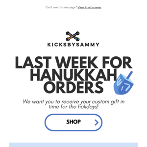 Hanukkah Order Deadline