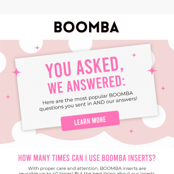 The BOOMBA FAQs 🤩