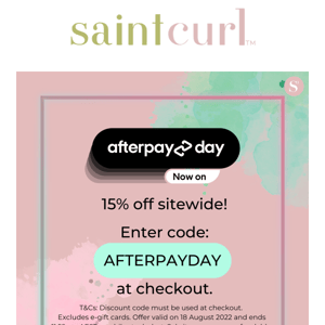 Afterpay Day sale now live! One day only ⏰