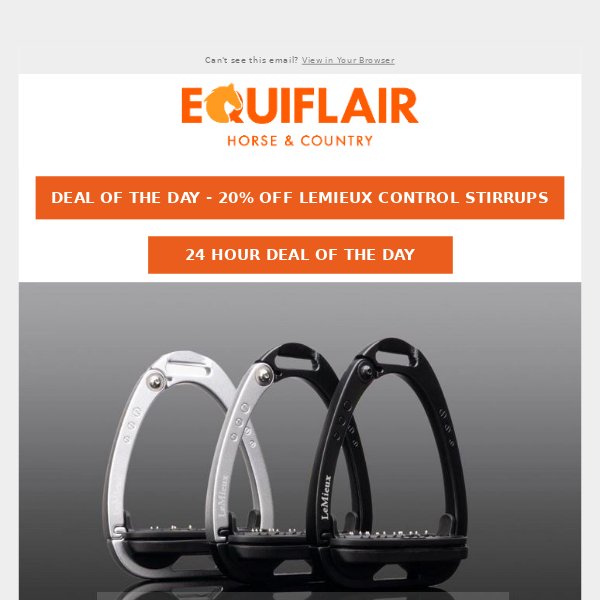 Deal of the Day - 20% Off Lemieux Vector Control Stirrups