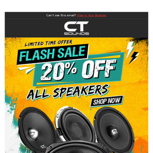 🔊 20% OFF: All Speakers 🔊