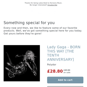 HUGE! LADY GAGA VINYL SALE