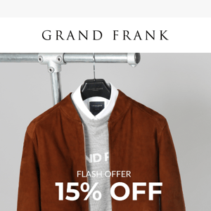 All suede jackets 15% off!