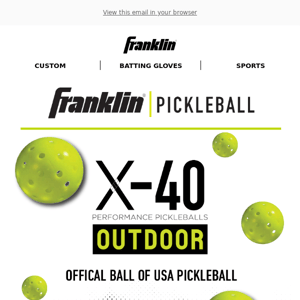 Shop X-40s: The Official Pickleball of the US Open