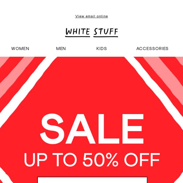 Up to 50% OFF sale + order by 8pm for standard delivery
