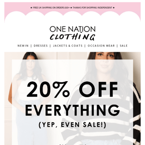 Don't Miss 20% Off ⏰