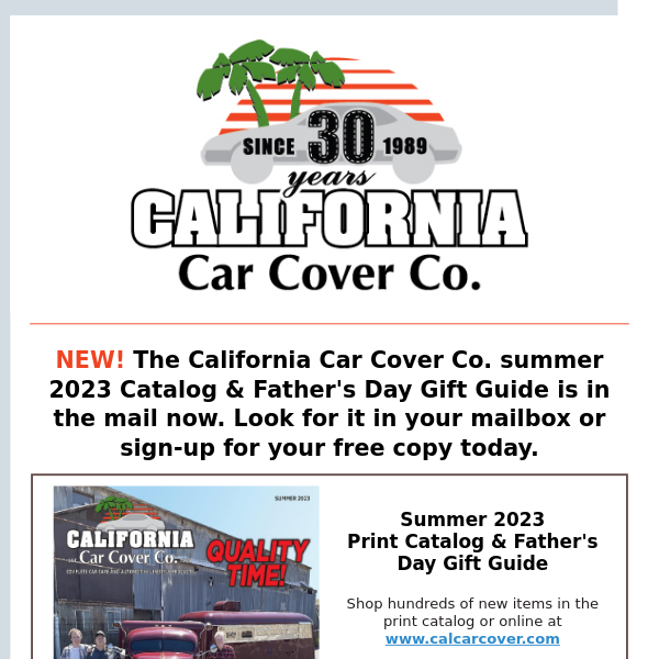 Your New California Car Cover Summer 2023 Catalog Is On The Way