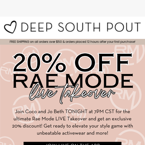 🔴 20% OFF RAE MODE LIVE TAKEOVER 🎉