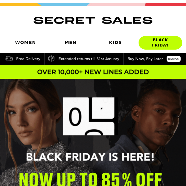 Black Friday IS HERE! Now up to 85% off PUMA, Calvin Klein, Aus Wooli Ugg...