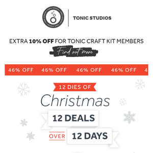 ♥ Tonic Studios USA, DAY 9! 46% OFF today's die deal! ♥