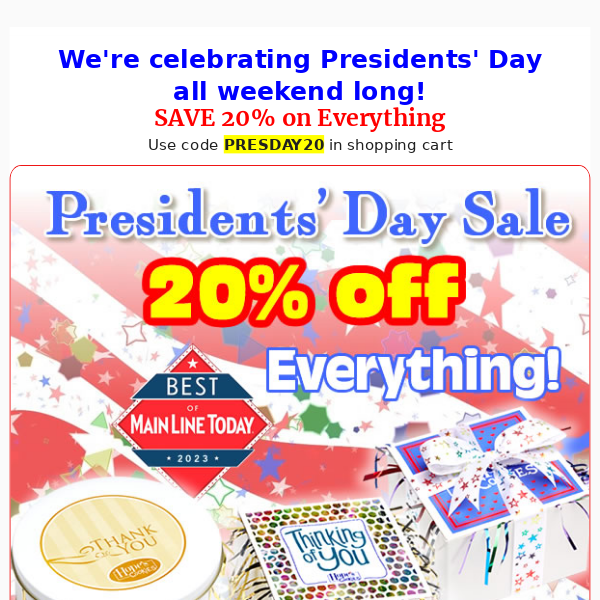 LAST DAY to SAVE Presidents' Day Sale  🎉
