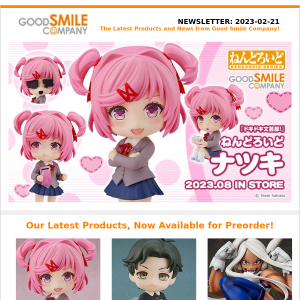  Good Smile Company Doki Doki Literature Club!: Natsuki  Nendoroid Action Figure : Toys & Games