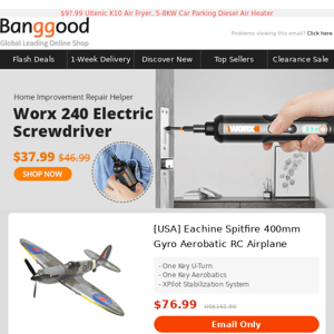 New!! $3?.99 Worx Electric Screwdriver & $2?.99 Cordless Vacuum Cleaner & $0.01 Snap Up RC Toys