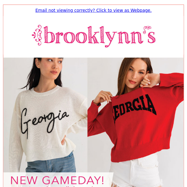 ❤️ 🖤 NEW gameday looks show off your school spirit! ❤️ 🖤 Shop in-store or online at www.brooklynns.com.