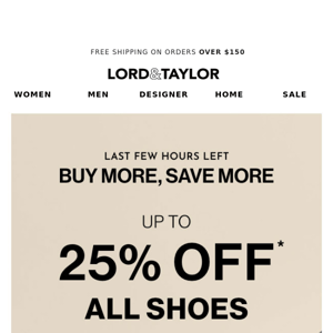 Tick tock: Shoe sale ends in a few hours!