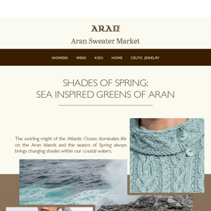 Shades Of Spring: Sea Inspired Greens Of Aran