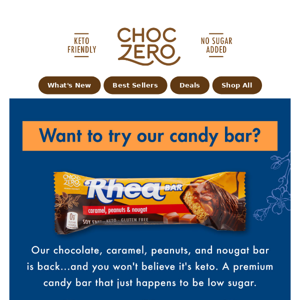 ChocZero Rhea Candy Bar