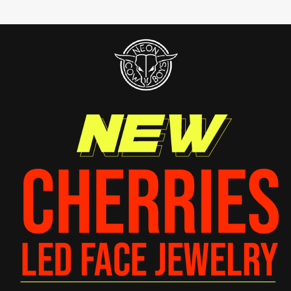 The New & Sweet, Cherries LED Face Jewelry  🍒 🍒 🍒