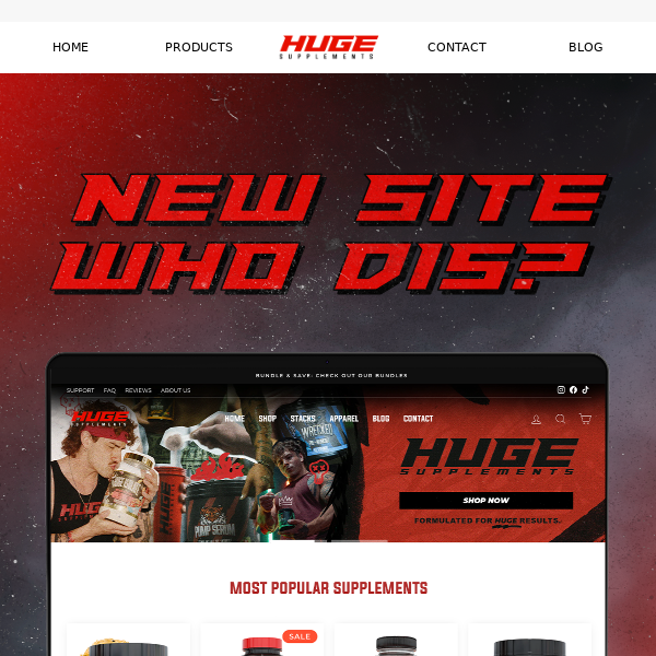 Meet the NEW Huge Supplements Website