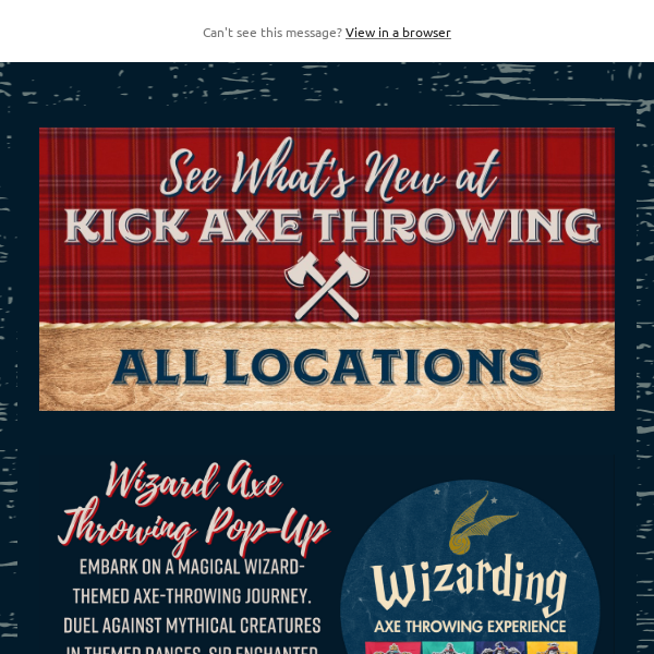 ⚡️Wizard Axe Throwing, Glow Throw, Football Watch Party & More! Check It Out! 🪓