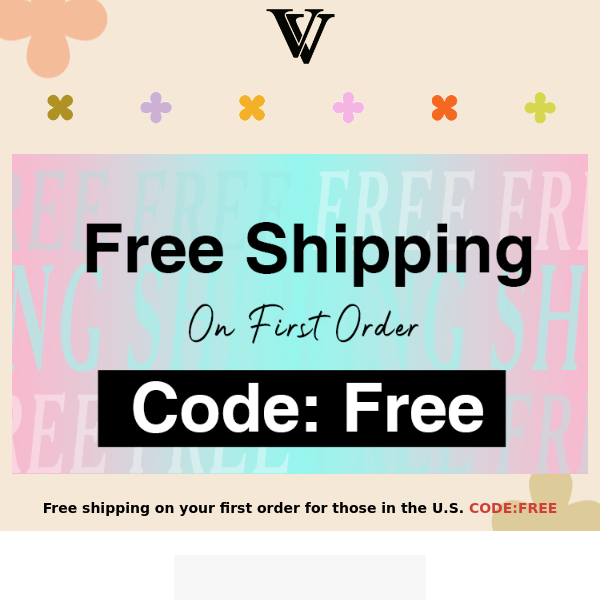 FREE shipping for your first order💥