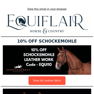 10% off Schockemohle Leatherwork!