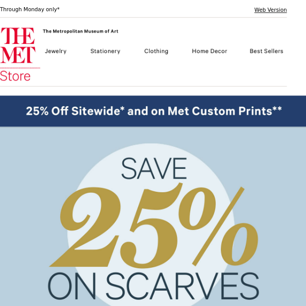 25% Off New & Best-Selling Scarves