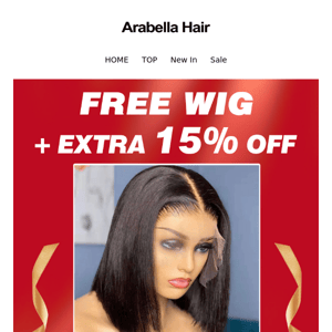 Hurry! Free Wig+ Extra 15% OFF (Code:FW)