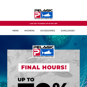 Up to 70% Off FINAL HOURS