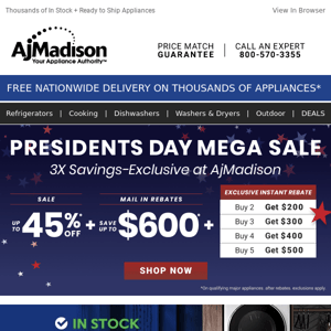 Deal Alert! 3X Savings Exclusive at AJ Madison – Up to 45% Off