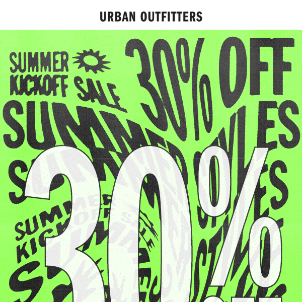 Summer Kickoff Sale · 30% OFF - Urban Outfitters