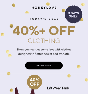 DAY 4: 40%+ off clothing