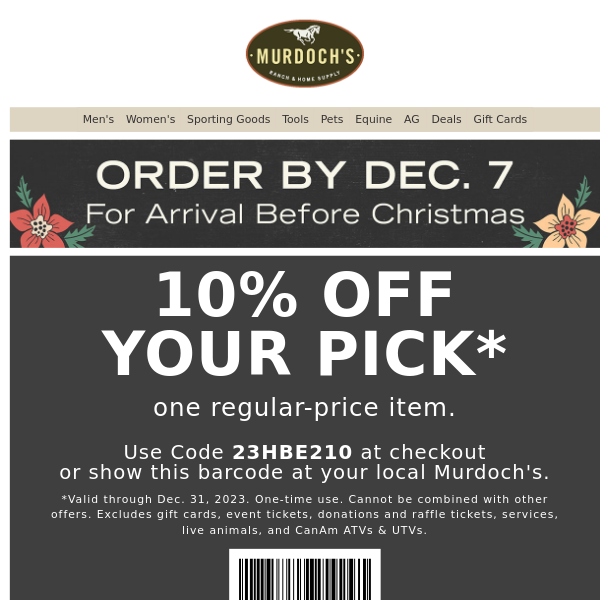 Exclusive 10% OFF Coupon + Pick Your Sale