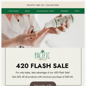Celebrate 420 with Pacific and Save 42%