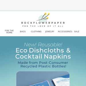 FREE Shipping on NEW ♻️ Eco Cocktail Napkins & Dishcloths