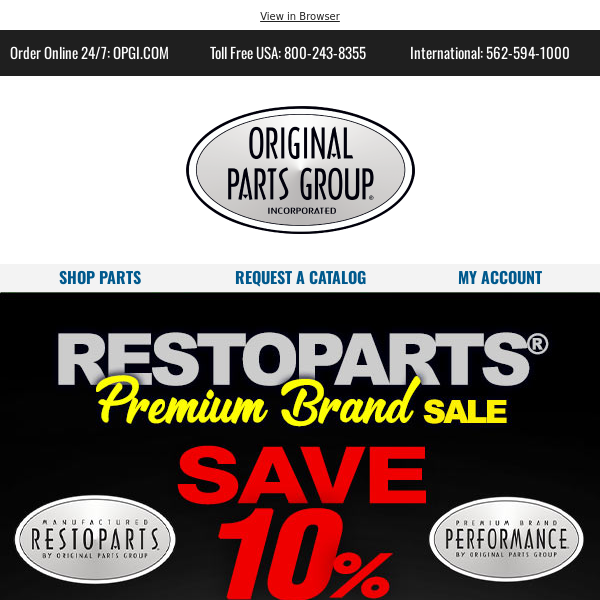 RESTOPARTS®️ Premium Brand Sale Ends Tonight!